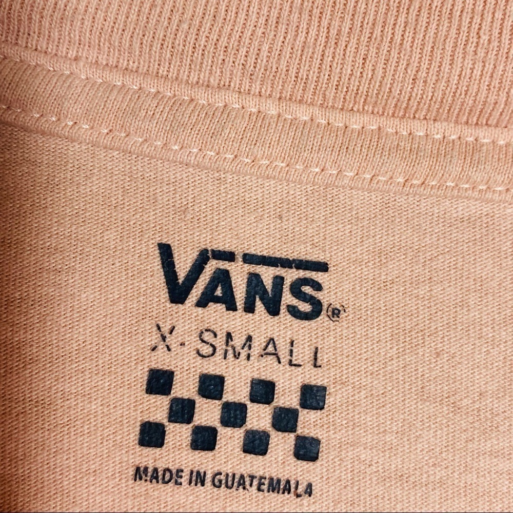 Vans Flying V Checkered Long Sleeve Crop Top Size: X-Small - Picture 6 of 6
